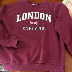 Maroon London England Unisex Sweater